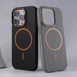 Ultrathin Simple Magnetic Matte Hit Color Phone Case for Iphone