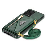 Leather Crossbody Wallet Case for Samsung