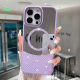 Glitter Diamond Magnetic Mirror Case For iPhone