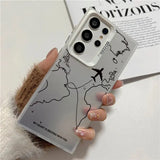 Travel-Inspired Airplane Route Phone Case For Samsung