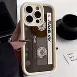 Retro Cassette Tapes Silicone Shockproof Soft Phone Case for iPhone