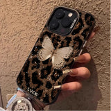 Butterfly Leopard Shockproof Full Print Phone Case for IPhone