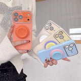 Candy Jelly Stand Magnetic Shockproof Case For iPhone