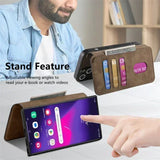 Detachable Magnetic Card Wallet Flip Leather Case for Samsung