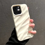 3D Wavy Pattern Shockproof Soft Phone Case For iPhone