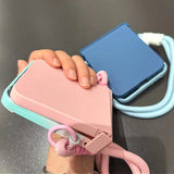 Lanyard Gradient Color Case For Samsung Galaxy Z Flip 6 5 4 3