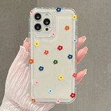Small Flower Stars Anti-drop Airbag Soft Case For iPhone