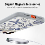 Whale Patterned Magnetic Shockproof Lens Protect Phone Case For iPhone