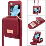 Stylish Crossbody Wallet Case With Card Slots for Samsung Z Flip
