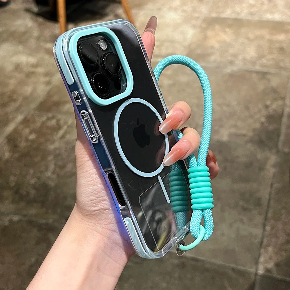Luxury Clear Soft Magnetic Wireless Charge Case for iPhone