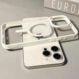 Candy Magnetic Wireless Charging Clear Phone Case For iPhone