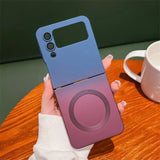 Gradient Color Silicone  Magnetic Folding Case for Samsung Z Flip 6 5 4 3