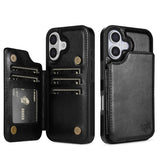 Magnetic RFID Blocking Wallet Leather Case for iPhone