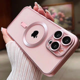 Fashion Plating Frosted Matte Magnetic Case For iPhone