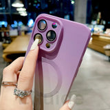 Magnetic Gradient Color Crossbody Lanyard Shockproof Case For iPhone