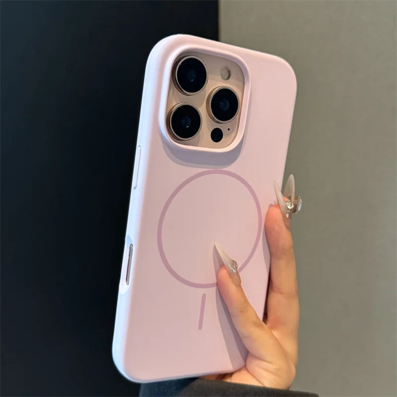 Original Liquid Silicone Magnetic Case For iPhone