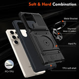 Wallet Magnetic Rotated Ring Kickstand Case For Samsung