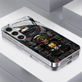 Electroplated tempered glass Creative Pattern phone case for Samsung