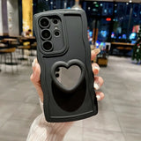 Cute Love Heart Mirror Wave Case for Samsung