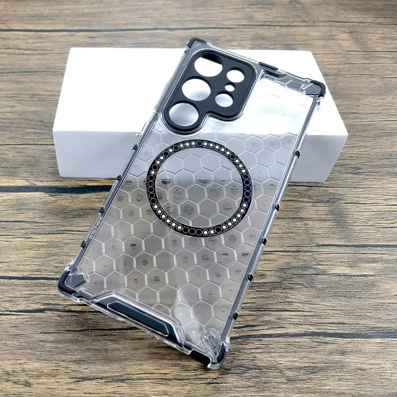 Shockproof Armor Honeycomb Texture Magnetic Case For Samsung