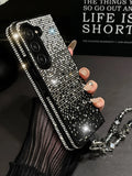 Gradient Full Diamond Gem Bracelet Case for Samsung Z Fold 6 5 4 3