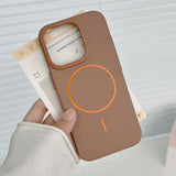 Ultrathin Simple Magnetic Matte Hit Color Phone Case for Iphone