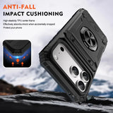 Armor Card Slot Ring Stand Shockproof Case For iPhone