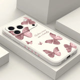 Butterflies Liquid Silicone Case for iPhone