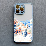 Rural Building Snow Scenery Shockproof Phone Case For iPhone