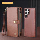 Leather Detachable Magnetic Flip Wallet Case for Samsung