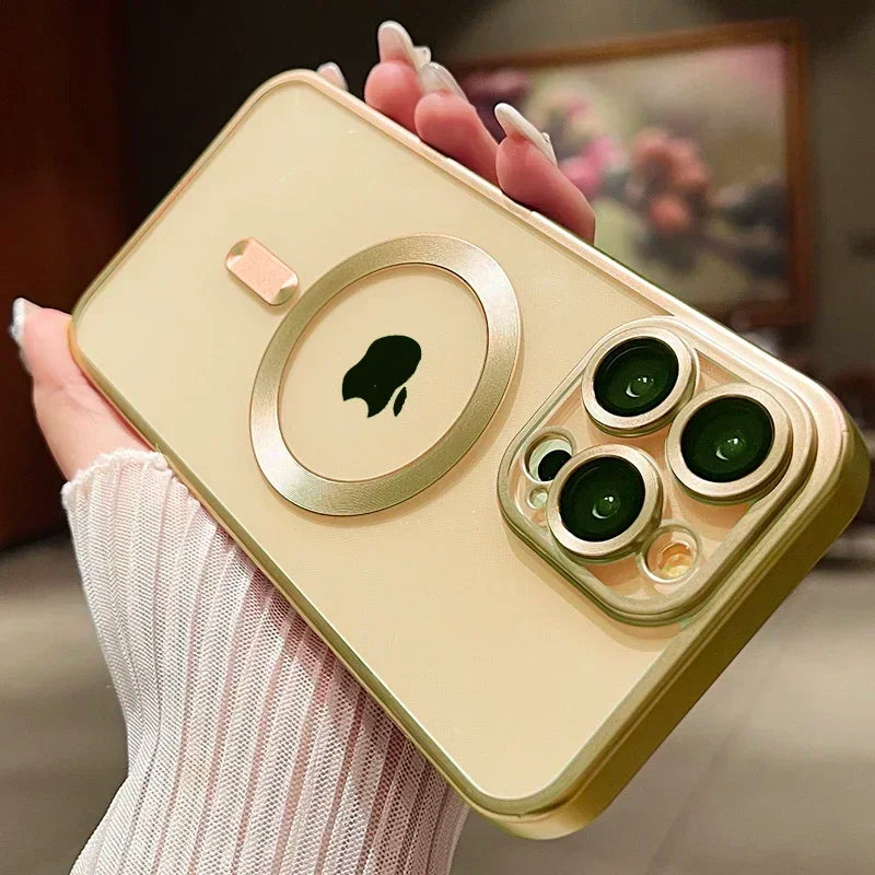 Fashion Plating Frosted Matte Magnetic Case For iPhone