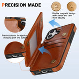 Magnetic RFID Blocking Wallet Leather Case for iPhone