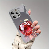 Luxury Aurora Diamond Water Drop Apple Pattern Phone Case For iPhone