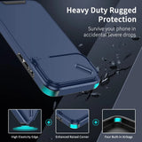Magnetic Shockproof with Slide Camera Lens Protection Phone Case for iPhone
