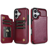 Magnetic RFID Blocking Wallet Leather Case for iPhone