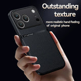 Luxury Leather Magnetic Shockproof Case For iPhone