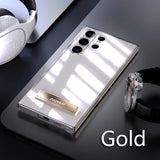 Transparent With Stand Protective Shockproof Case For Samsung