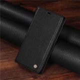 Leather Flip Wallet Case For iPhone
