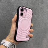 Car Magnetic Ripple Wave Pattern Case For iPhone
