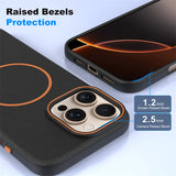 Leather Lichee Texture Protector Magnetic Case For iPhone