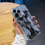 Black Angel Death demon Clear Soft Case protection for iPhone