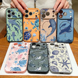 Whale Patterned Magnetic Shockproof Lens Protect Phone Case For iPhone