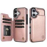 Magnetic RFID Blocking Wallet Leather Case for iPhone