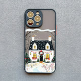 Rural Building Snow Scenery Shockproof Phone Case For iPhone
