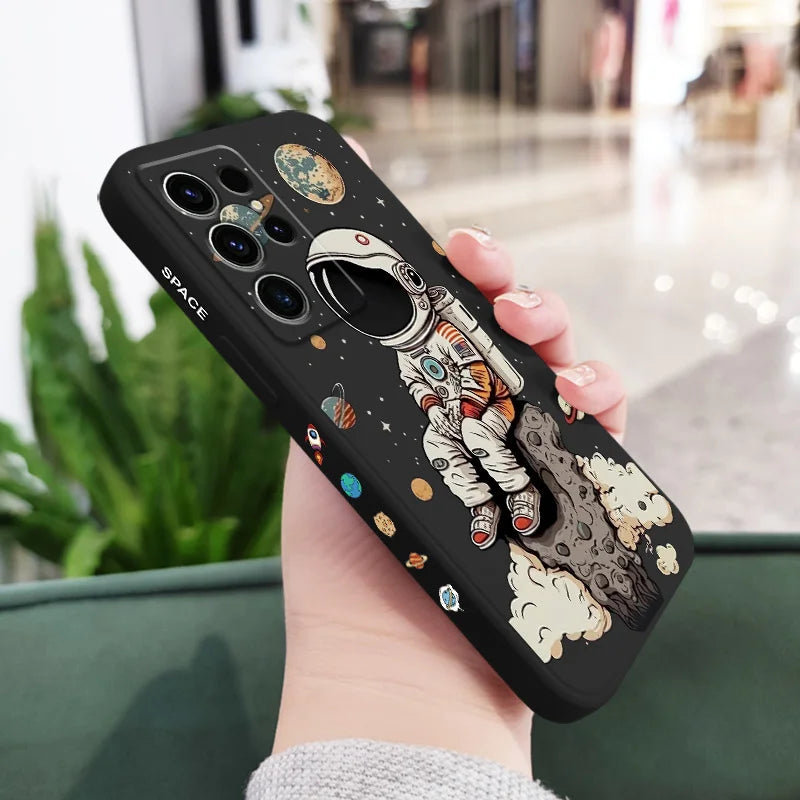 Saturn Cute Astronaut Phone Case For Samsung Galaxy