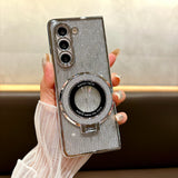 Ring Electroplate Sparkling Magnetic Phone Case for Samsung