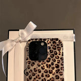 Cute Leopard Print Clear Shockproof Silicone Phone Case For iPhone