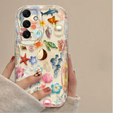 3D Color Flower Marine Organism Phone Case for Samsung