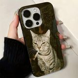 Fashion Kitten Smoking Pattern Soft Phone Case For iPhone