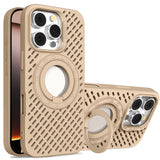 Heat Dissipation Breathable Magnetic Ring Holder Case For iPhone